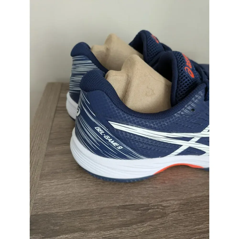 Asics Gel-Game 9 Pickleball Shoes Mens 10 Blue White Performance Court Sneakers